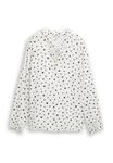 Блуза TOM TAILOR DENIM Blouse, Small Offwhite/Black Dot Print/Off-White - фото 5