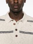 Eleventy рубашка поло в полоску, нейтральный - фото 4