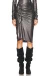 Долен Юбка Isabel Marant Etoile, цвет Metallic Black - фото