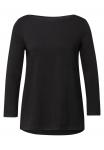 STREET ONE Лонгслив в черном цвете - фото