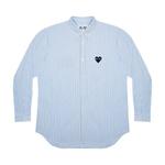 Топ Comme des Garçons PLAY Button Down, Light Blue/White - фото