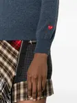 Шерстяной джемпер с логотипом Comme Des Garçons Play, синий - фото 5