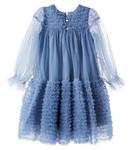 Платье Carlota из тюля с оборками C'era Una Volta, Dusty Blue - фото 3