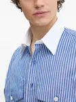 Полосатая рубашка Sunflower, синий - фото 4