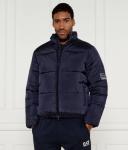 Куртка мужская Ea7 с воротником-стойкой короткая, синий - фото