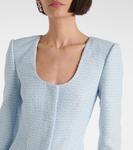 Платье миди из жаккарда Roland Mouret, синий - фото 4