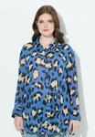 Блуза Ulla Popken LEOPARD LONG SLEEVE, Atlantic Blue/Blue - фото