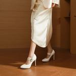 Ainer cat Slim Heel High Heels 10cm женские Ainer-cat, априкот - фото 5