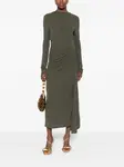 Платье миди с длинными рукавами Erdem, зеленый - фото 2