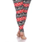 Леггинсы с принтом - Plus в красном/белом цвете White Mark - фото 4