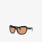 Солнцезащитные очки Prada в ацетатной оправе "бабочка", черный - фото 2