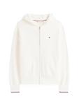 Толстовка с капюшоном на молнии TOMMY HILFIGER, Wool White - фото