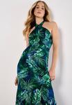 Платье макси TROPICAL LEAF Apricot, темно-синий - фото 3