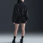 Nike Женская оверсайз джерси куртка, Black - фото 5