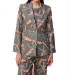 Зеленый блейзер с леопардовым принтом Las Sureñas, зеленый - фото