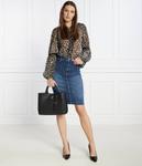 Блуза женская Guess Jeans с леопардовым принтом, черный - фото 2