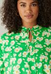 Блуза FLORAL TIE NECK Evans, зеленый - фото 4