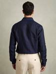Рубашка Ruban из льна с пуговицами по всей длине Reiss, Navy - фото 2