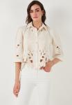 Блузка на пуговицах LELA, бежевый - фото 5