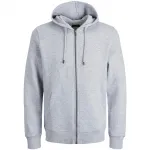 Толстовка Jack & Jones с капюшоном "STAR BASIC SWEAT ZIP HOOD", серый - фото 6