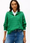 Джемпер Tommy Hilfiger CABLE MID ZIP , Nouveau Green/Green - фото