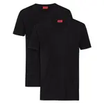 Футболка HUGO Short sleeve v neck, черный - фото