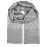 Шарф вязаный унисекс светло-серый GUCCI - фото