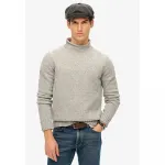 Свитер Superdry 90S high neck, серый - фото