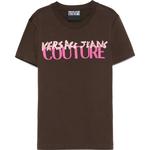 Футболка с логотипом Stamp VERSACE JEANS COUTURE, Chocolate - фото