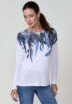 Топ Koroshi Long sleeved top, Blanco White/White - фото