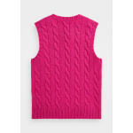 Вязаный свитер CABLE-KNIT WOOL-CASHMERE SWEATER VEST Ralph Lauren, розовый - фото 2