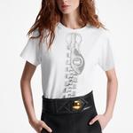 Футболка женская Louis Vuitton с принтом, белый / серебряный - фото 5