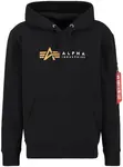 Толстовка с капюшоном Alpha Industries "Alpha Label Hoody", черный - фото 3