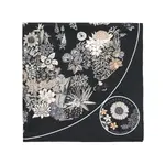 Шёлковый платок женский чёрный HERMES - фото 3