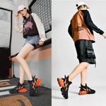 Кроссовки унисекс средней высоты Comanier, черный/оранжевый - фото 43