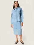 Annabeth Oversized джинсовая рубашка Soaked In Luxury, Light Blue Denim - фото 3