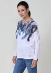 Топ Koroshi Long sleeved top, Blanco White/White - фото 5