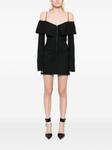 David Koma мини-платье с открытыми плечами, черный - фото 2