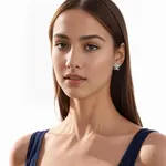 Серьги Bow Tie Cc Logo CHANEL, серебро - фото 9