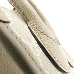 GUCCI Холщовая сумка с кожаной отделкой - фото 6