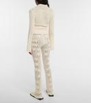 Вязаные леггинсы Acne Studios, Ivory White - фото 3