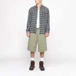 Рубашка в клетку с принтом Matthew Stussy, синий - фото