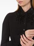 Alberta Ferretti рубашка с декорированным воротником, черный - фото 4