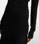 Платье макси с рюшами Ganni, черный - фото 5