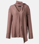 Шелковая блузка с принтом в виде шарфа Joseph, Ruby Combo - фото