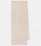 Шарф из смеси кашемира и шелка Brunello Cucinelli, бежевый - фото