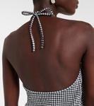 Гингемовая ситцевая мини-юбка Hunza G, черный - фото 5