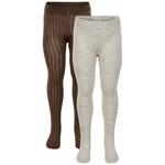 Тайтсы Minymo Stocking Solid Rib 2 Pack, разноцветный - фото