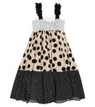 Хлопковое платье в горошек Monnalisa, белый - фото 3