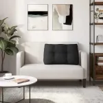 Подушка для спины , черная, 80 x 24 x 50 см, ткань vidaXL - фото 4